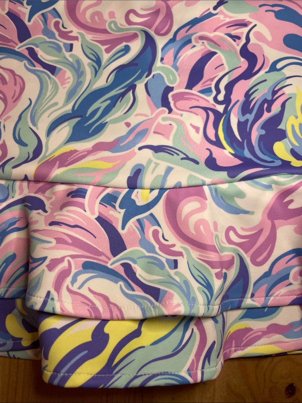Simply Southern Pastel Swirl Skort Preppy Coastal Resortwear Feminine XL - Picture 2 of 8